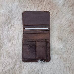 Mini wallet for Man 100% Cow Leather Wallet [M 30]  Chocolate